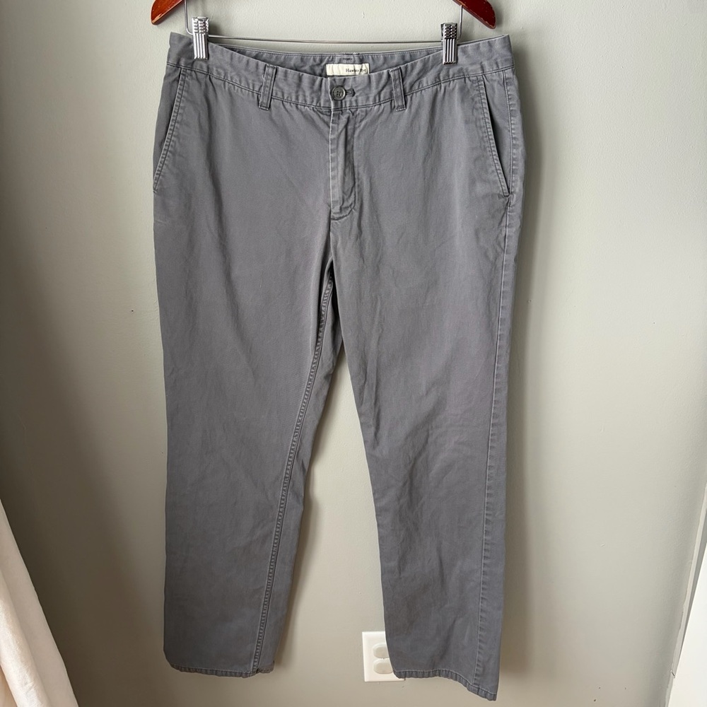 Hawker Rye Men’s Chino Pants 35x32 Stretch Slim Fit  Gray‎ Essential Wash